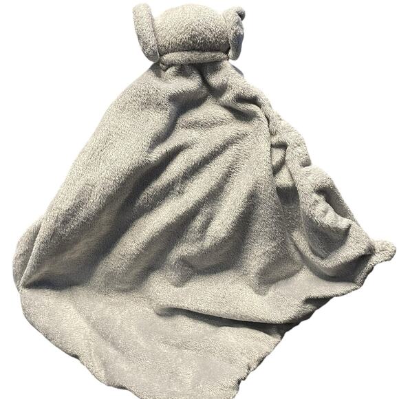Angel Dear Elephant Lovey Security Blanket Plush Stitched Eyes Nursery Gray 12" - Picture 8 of 11